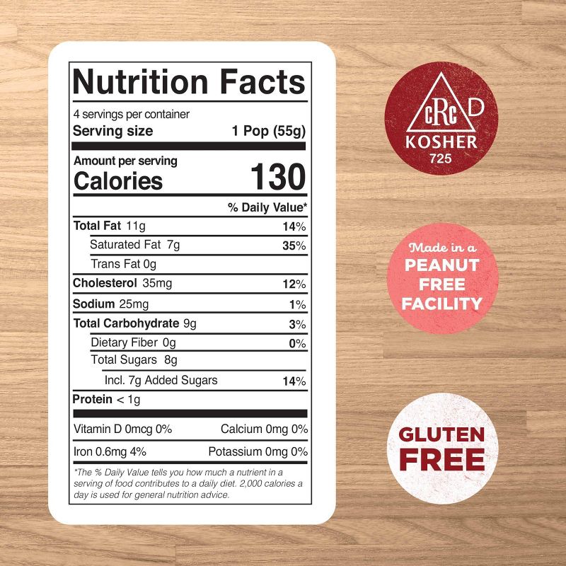 JonnyPops Cold Press Coffee Chocolate & Cream Frozen Bars - 4pk/8.25oz