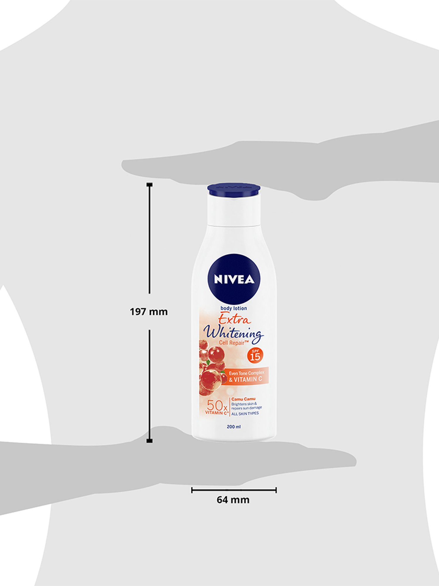 Nivea Body Lotion Extra Whitening Cell Repair SPF 15 - 200 ml