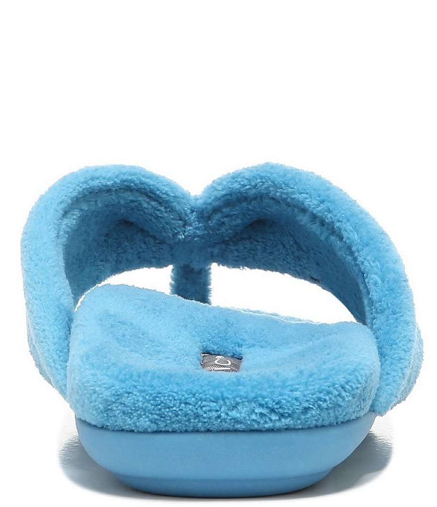 Vionic Lydia Washable Plush Terry Cloth Thong Slippers