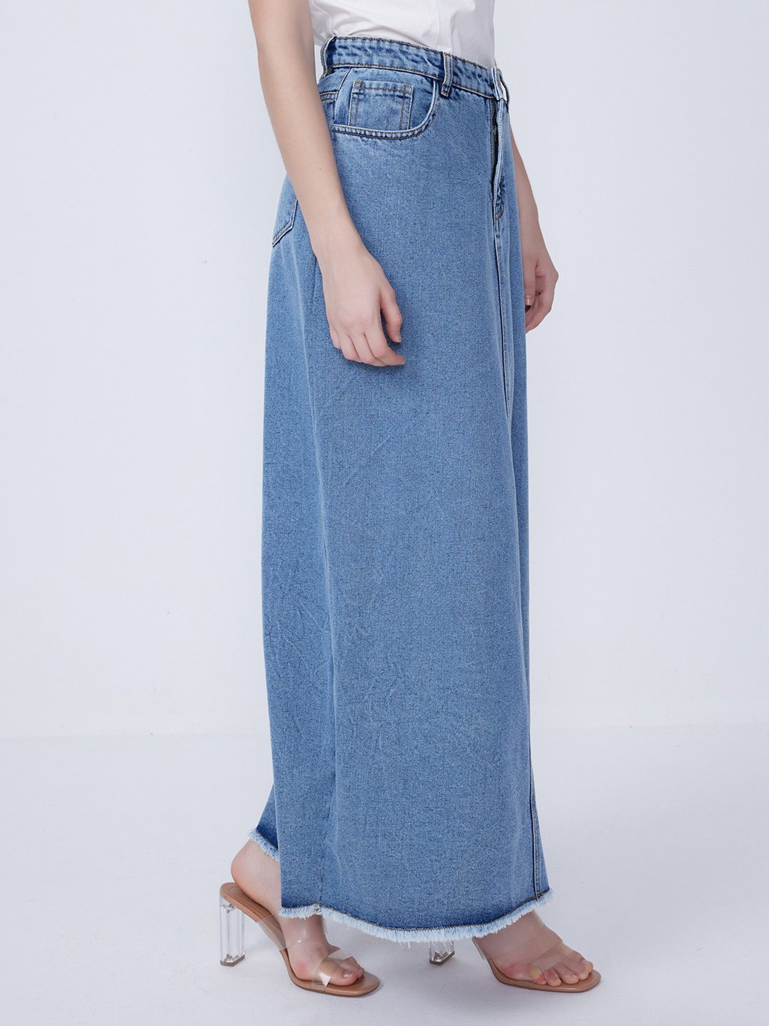 Cover Story Blue Maxi Skirt
