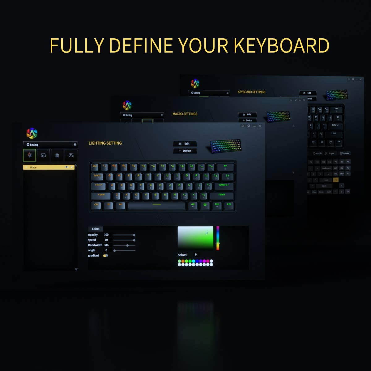 KEMOVE Snowfox Bluetooth 5.1 Wireless/Wired 60% Mechanical Keyboard - RGB Backlit 61 Keys Keyboard - Hot Swappable, PBT Keycap, Full Keys Programmable - White (Gateron Mechanical Switch)