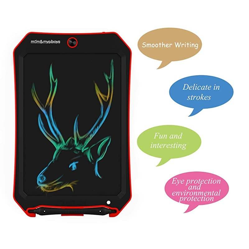 LCD Writing Tablet Toys for Kids Birthday Gifts,Kids Toy 8.5 Inch Colorful Writing Boards,Electronic Writings Pads Drawing Board for Kids, Blackboard Erase Button Lock Included(Red-C)