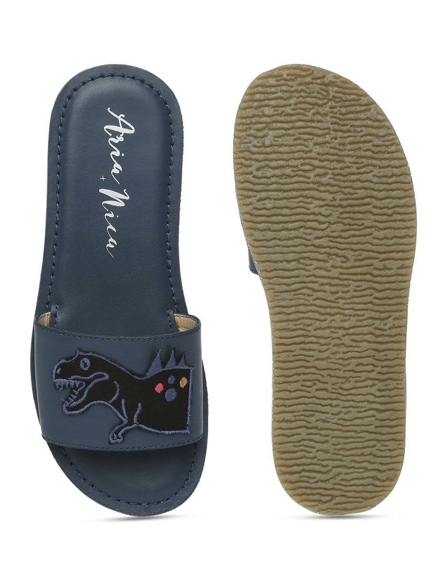 Aria Nica Kids Roar Navy Casual Slides
