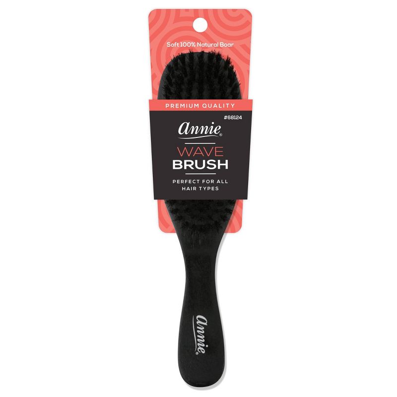 Annie Soft Wave Black Boar Bristle Hair Brush - 4.8"