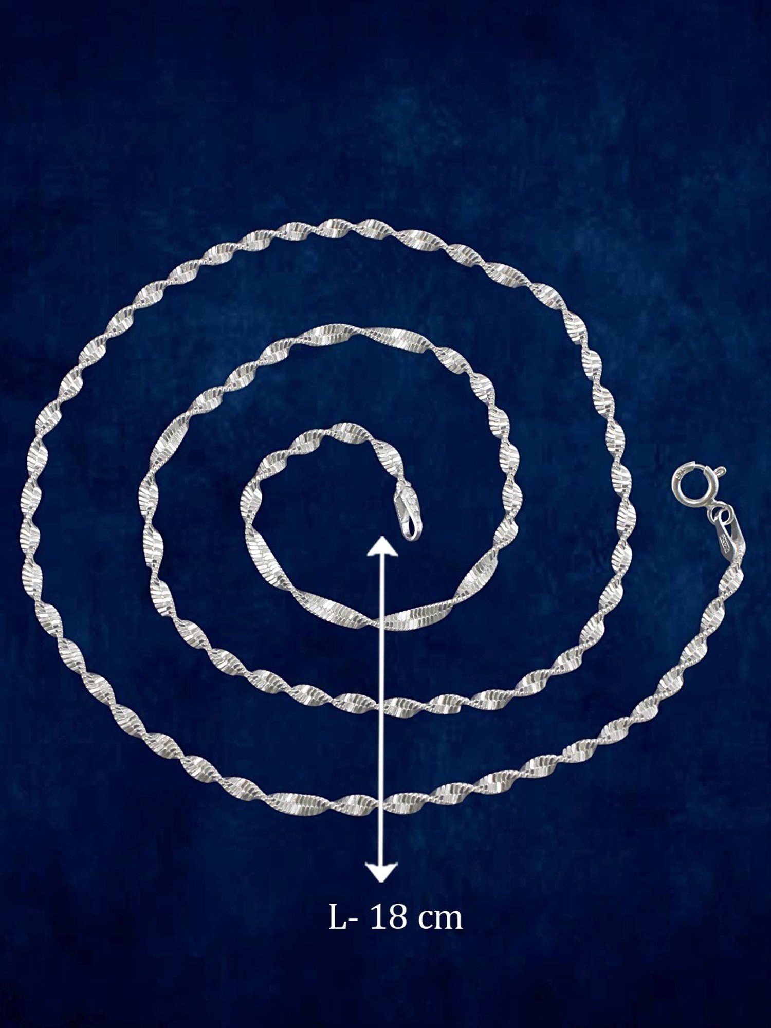 Taraash 92.5 Sterling Silver Chain for Women