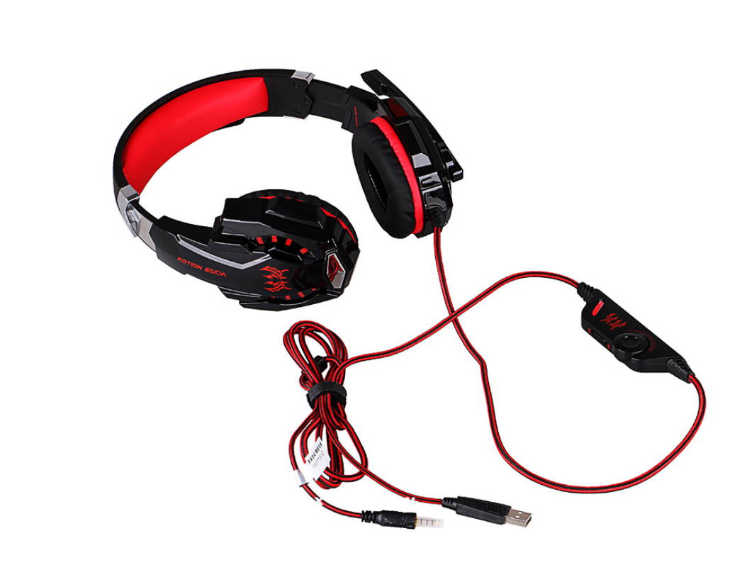EACH G9000 PUBG Headphones Luminous Headset Internet Cafe EarPhones 3.5 Quadrupole Mobile Phone Headset PS4,XBOX ONE