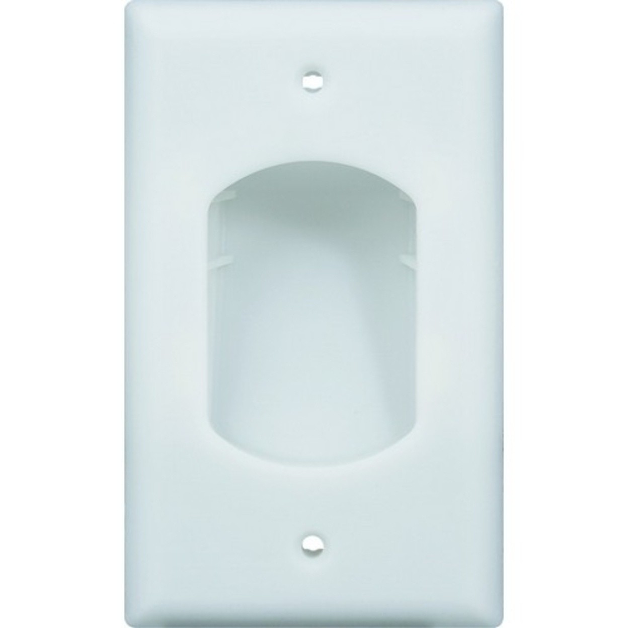 Morris Products 84009 Non-Metallic Recessed Boxes Single-Gang Recessed Low Voltage Cable Plate