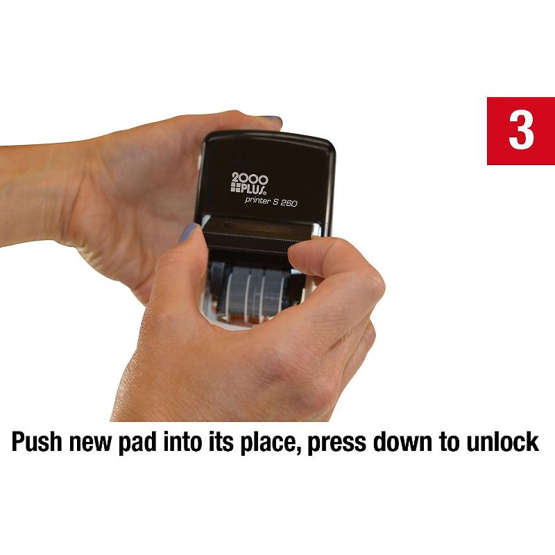 2000 Plus Economy Message Dater 4 Messages Red/Blue 1 3/4 x 15/16 065005