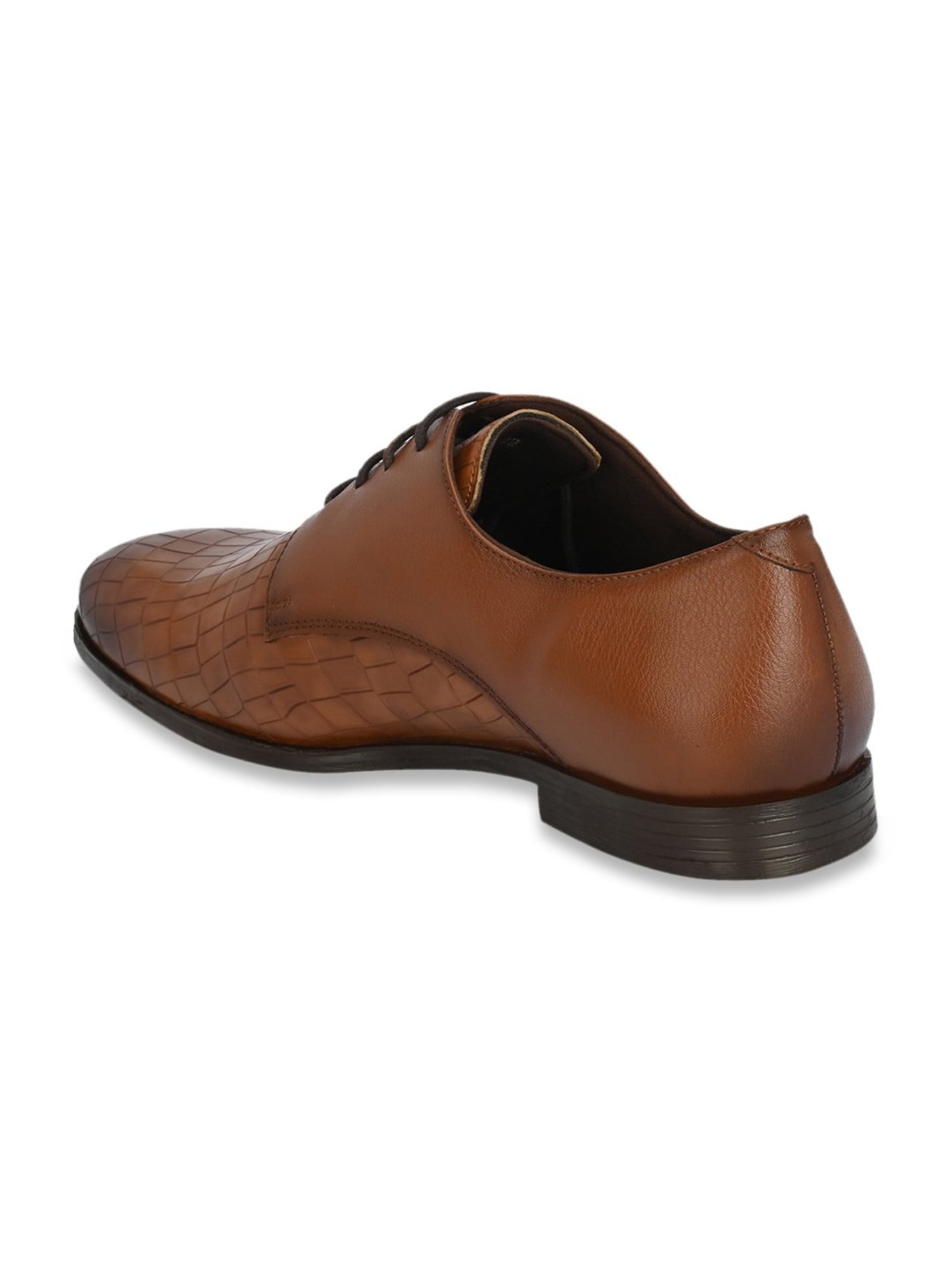 Delize Men's Tan Derby Shoes