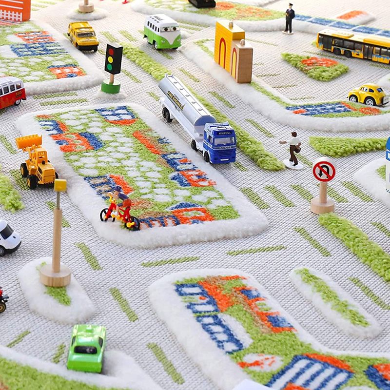 IVI 3D Play Carpets 121MD034-134180 71 x 52.5-inch Mini City Educational Toddler Mat Rug for Bedroom, Kids Den, or Playroom, Large