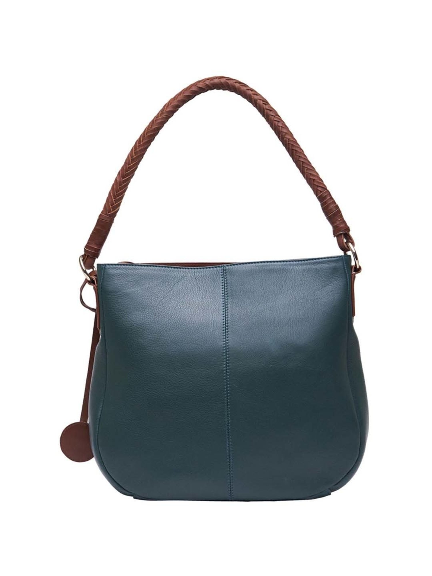 Tohl Teal Green Solid Medium Shoulder Handbag