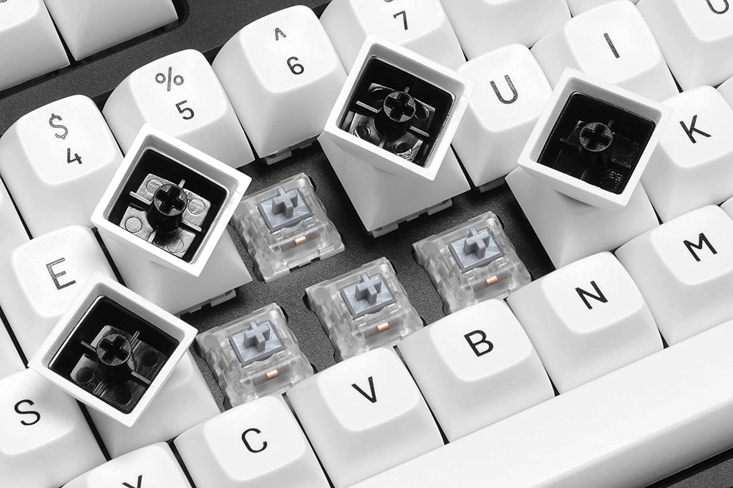 DROP MT3 Black-on-White Keycap Set, ABS Hi-Profile Keycaps, Doubleshot Legends, MX Style Covers Fullsize, Tenkeyless, Winkeyless, 60%, 65%, and 75% (Base Kit)
