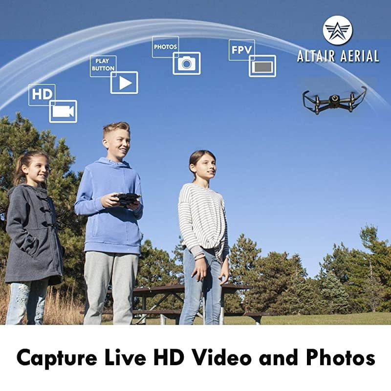 AA108 Camera Drone Great for Kids & Beginners | FREE PRIORITY SHIPPING | RC Quadcopter w/ 720p HD FPV Camera VR, Headless Mode, Altitude Hold, 3 Skill Modes, Easy Indoor Drone, 2 Batteries
