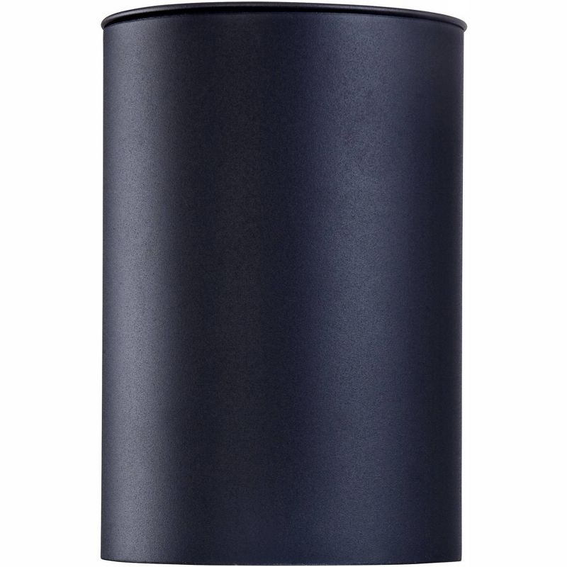 Possini Euro Design Modern Outdoor Wall Light Fixture LED Black 7 1/2" Cylinder Downlight for Exterior House Porch Patio Deck