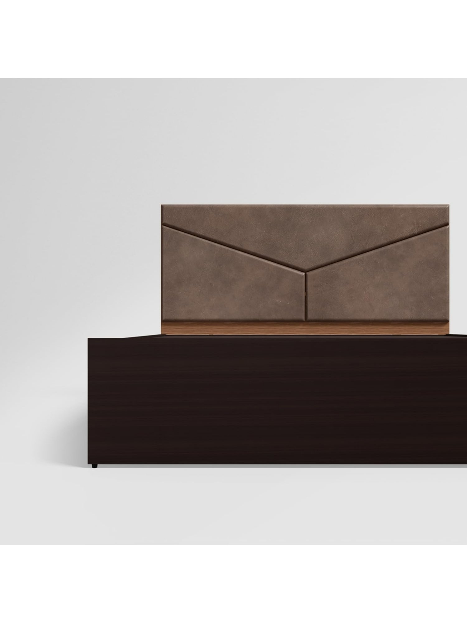 Godrej Interio Glory Brown Engineered Wood Queen Bed without Storage