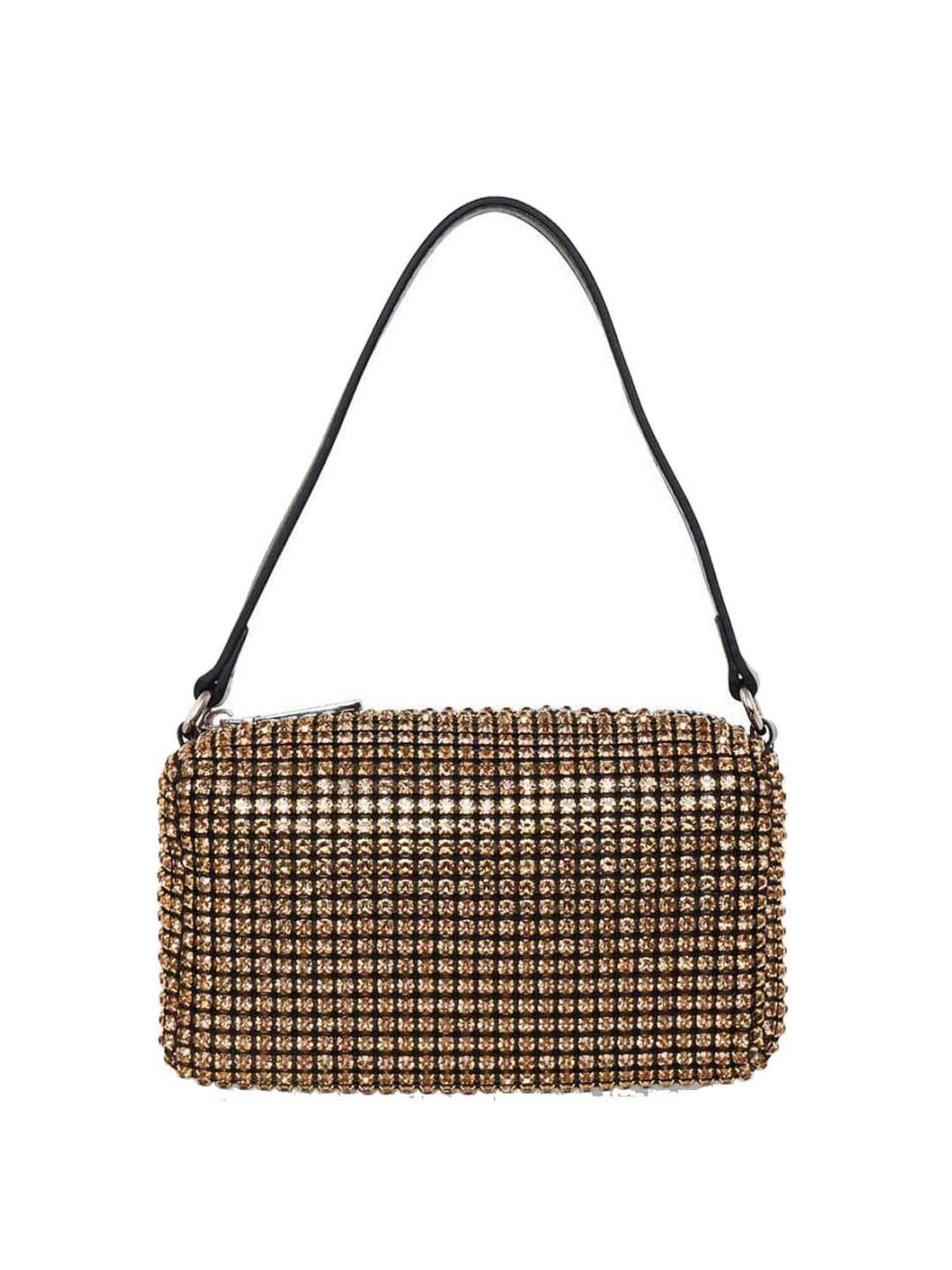 Esbeda Golden Embellished Small Sling Handbag