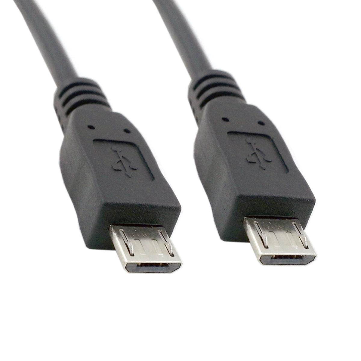 2pcs Micro USB male to Micro USB Male data charger cable for Mobile Phone