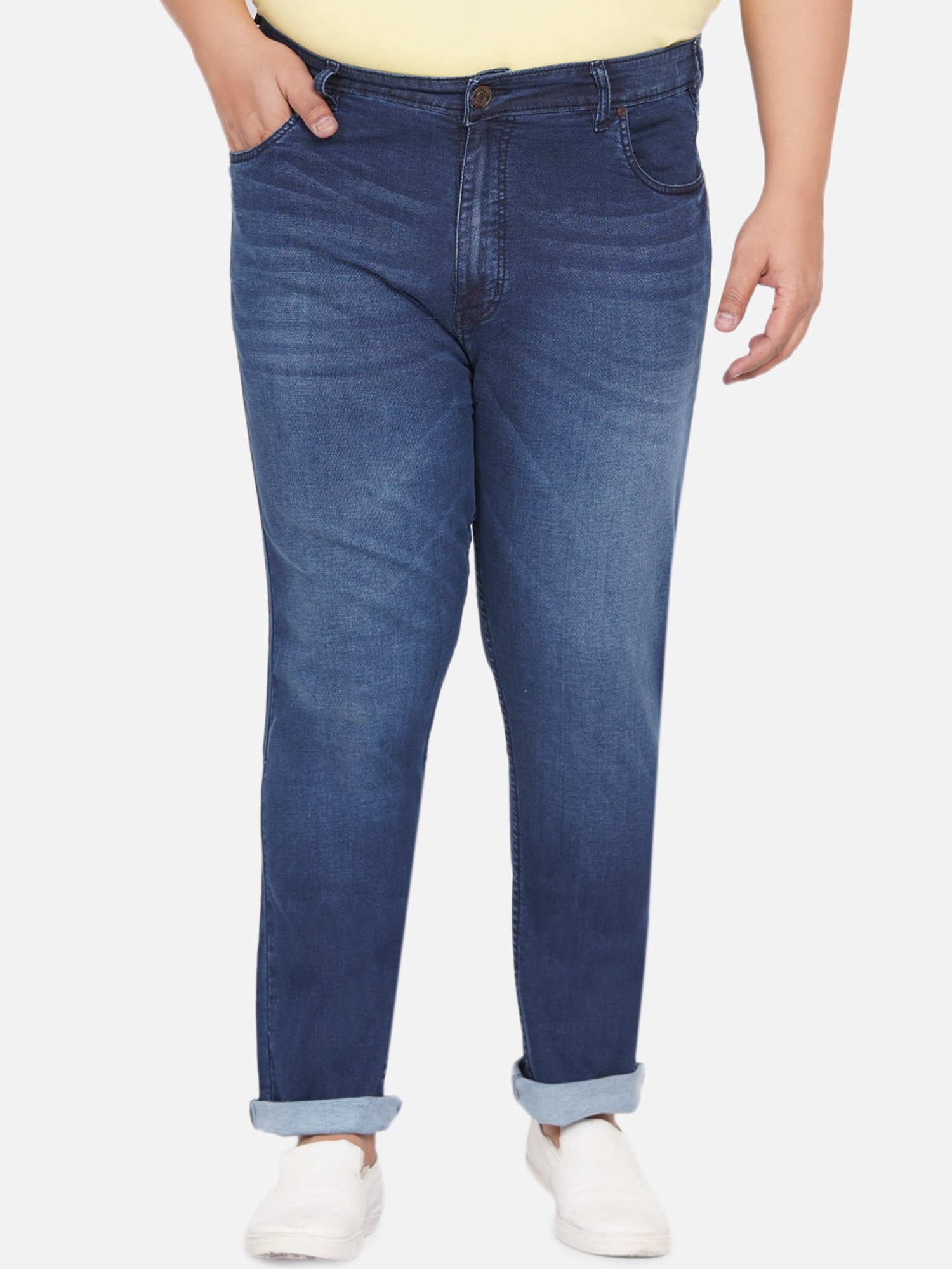 John Pride Blue Regular Fit Plus Size Jeans