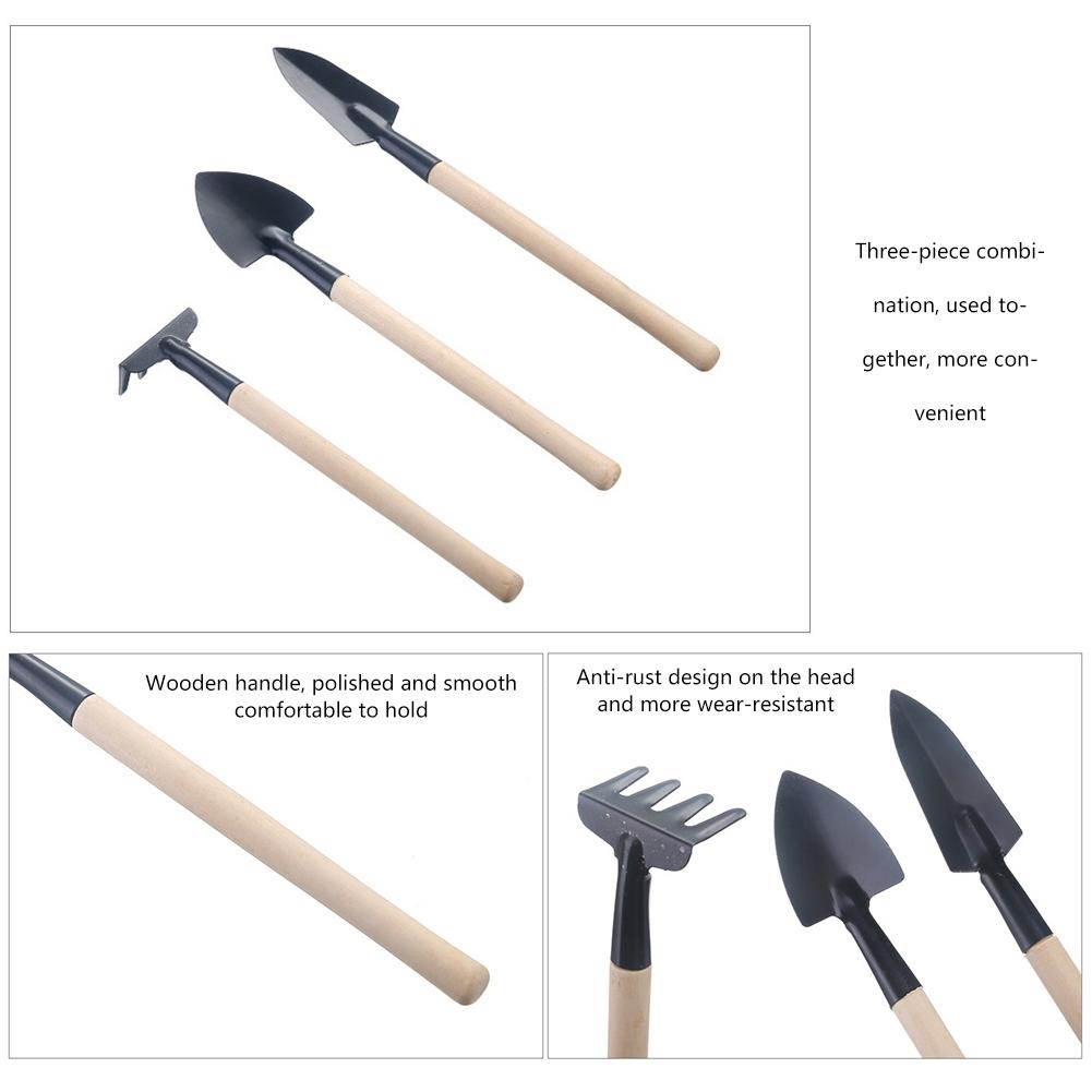 Home Gardening Tool Set Balcony Home-grown Mini Digging Suits Three-piece Shovel Rake Garden Tools Combination