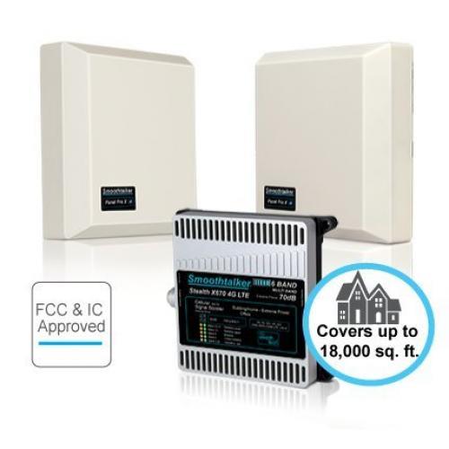 SmoothTalker - BBUX672GP - Smoothtalker Stealth X6 72dB 6-Band 3G 4G LTE Cellular Booster Kit - 700 MHz, 800 MHz, 1900