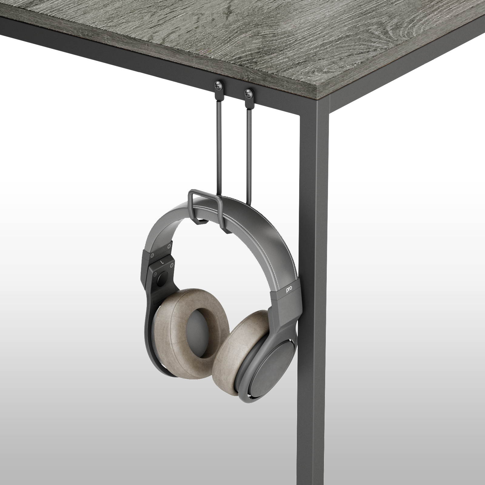 Bestier 63 Inch Computer Desk with Storage Shelves, Modern Bookshelf Desk with Headphone Hook Large Workstation Writing Desk with Reversible Bookshelves Home Office Work Table Study Desk Grey