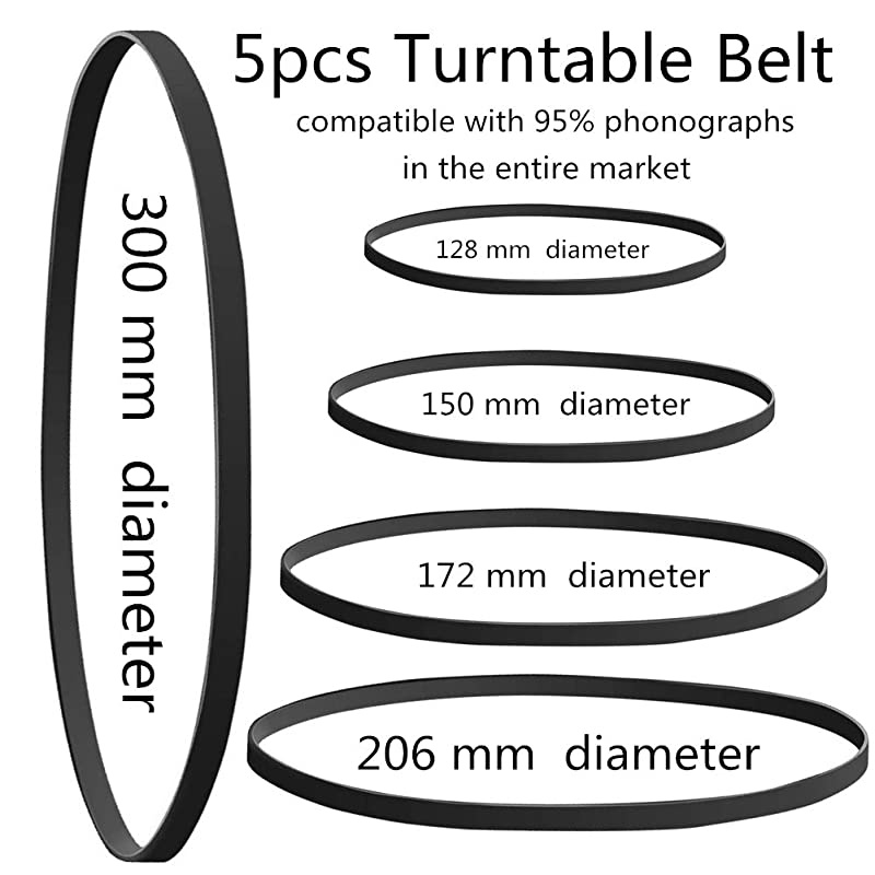 Pcs Different Specifications Turntable Belt Square Cassette Tape Machine Recorder Rubber Belt for Repair Maintenance for All Kinds of Belt-Driven Turntables