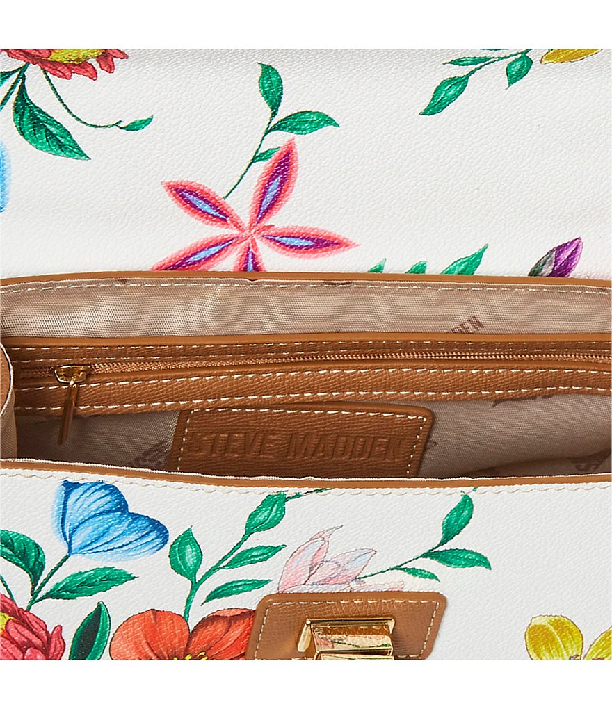 Steve Madden Lily Floral Turnlock Crossbody Bag