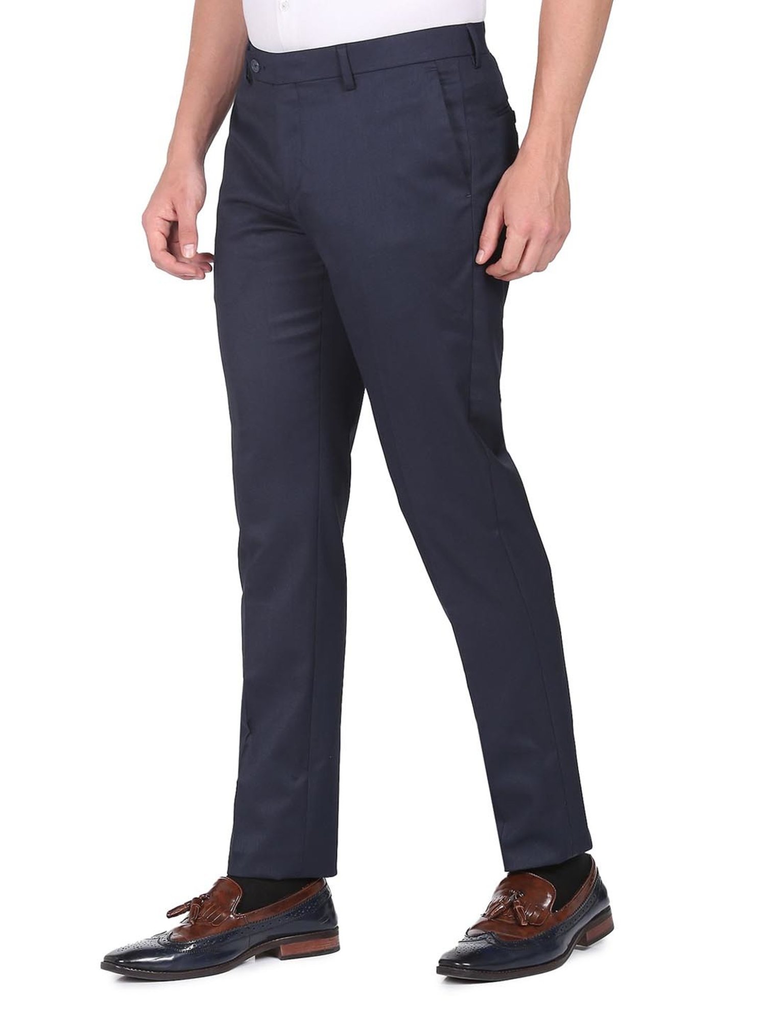 Arrow Blue Regular Fit Trousers