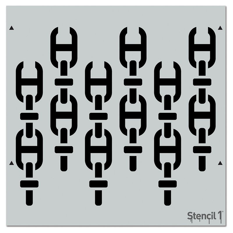 Stencil1 Chains Repeating - Wall Stencil 11" x 11"