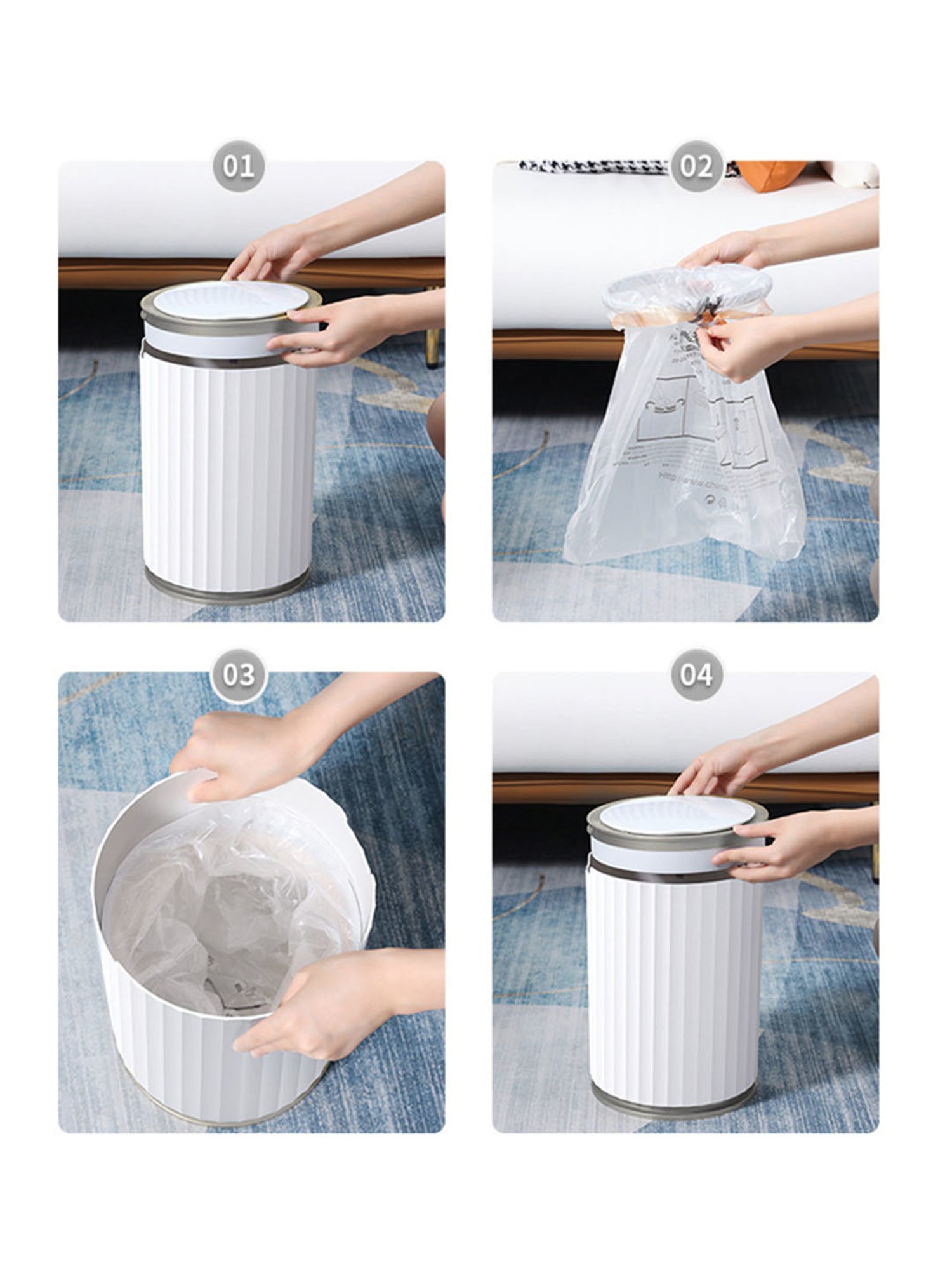 Freelance Grey Steel Set of 1 Dustbins