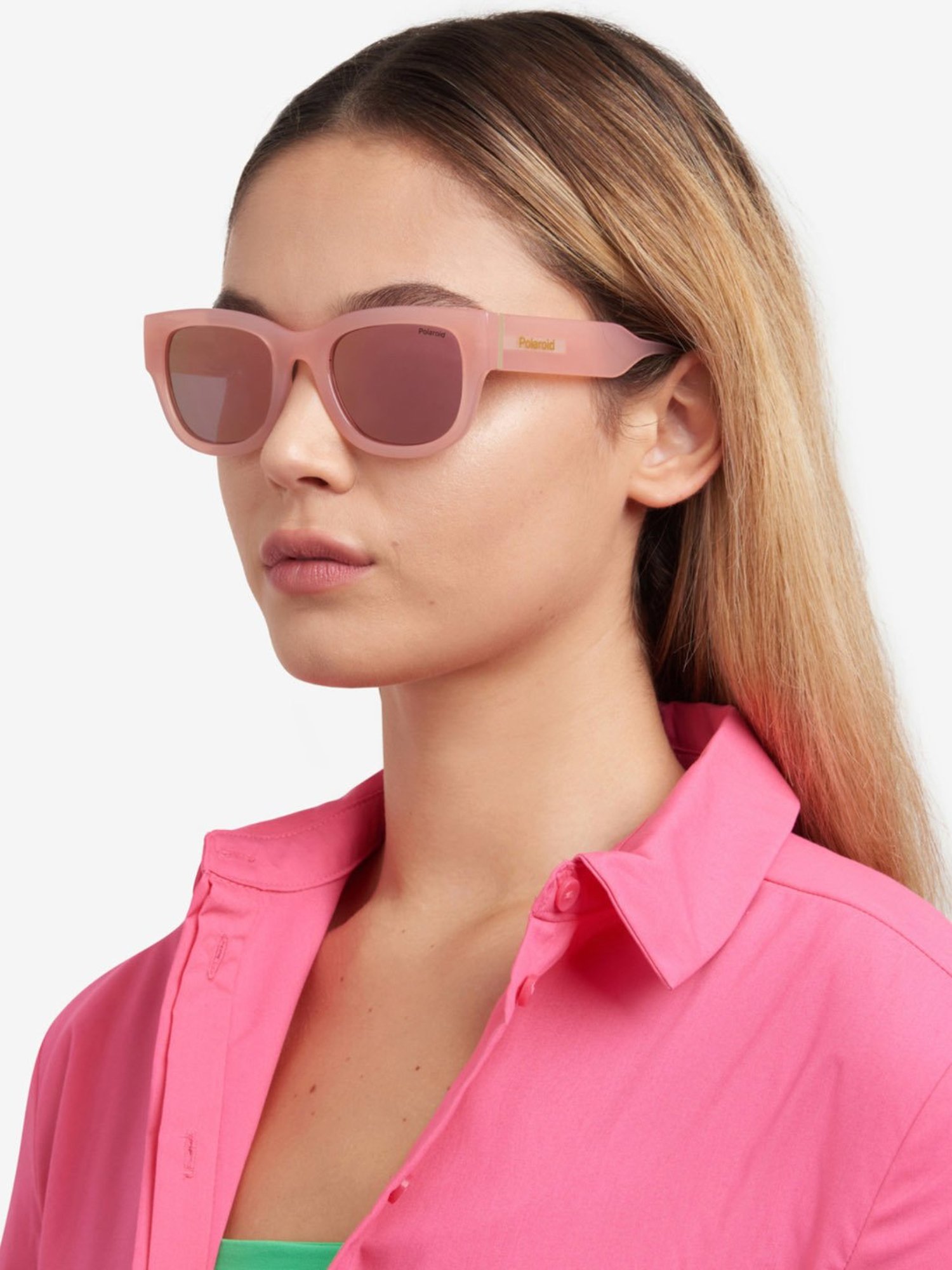 Polaroid Gold Round UV Protection Sunglasses for Women