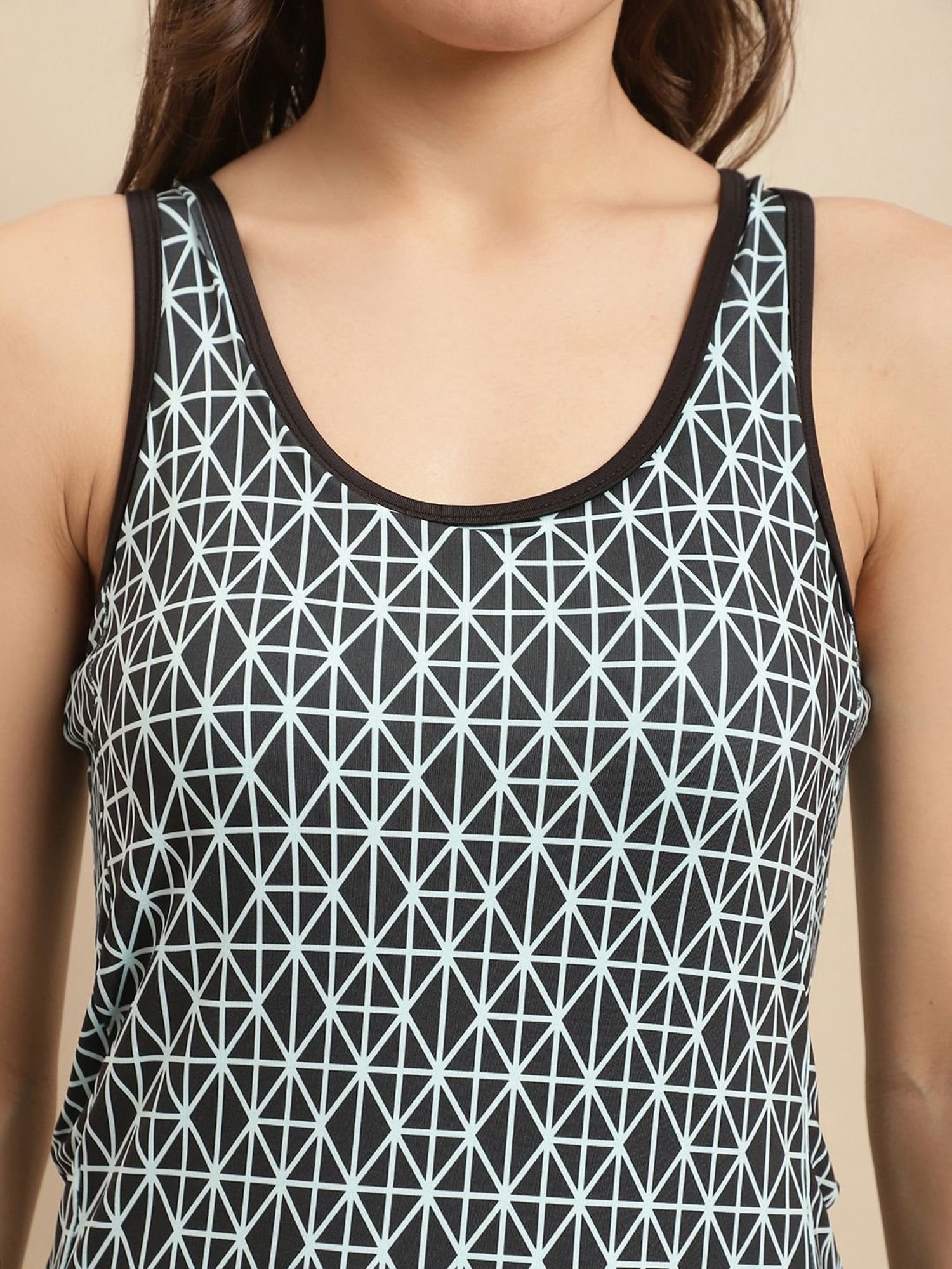 TAG 7 Black Printed Swimsuit