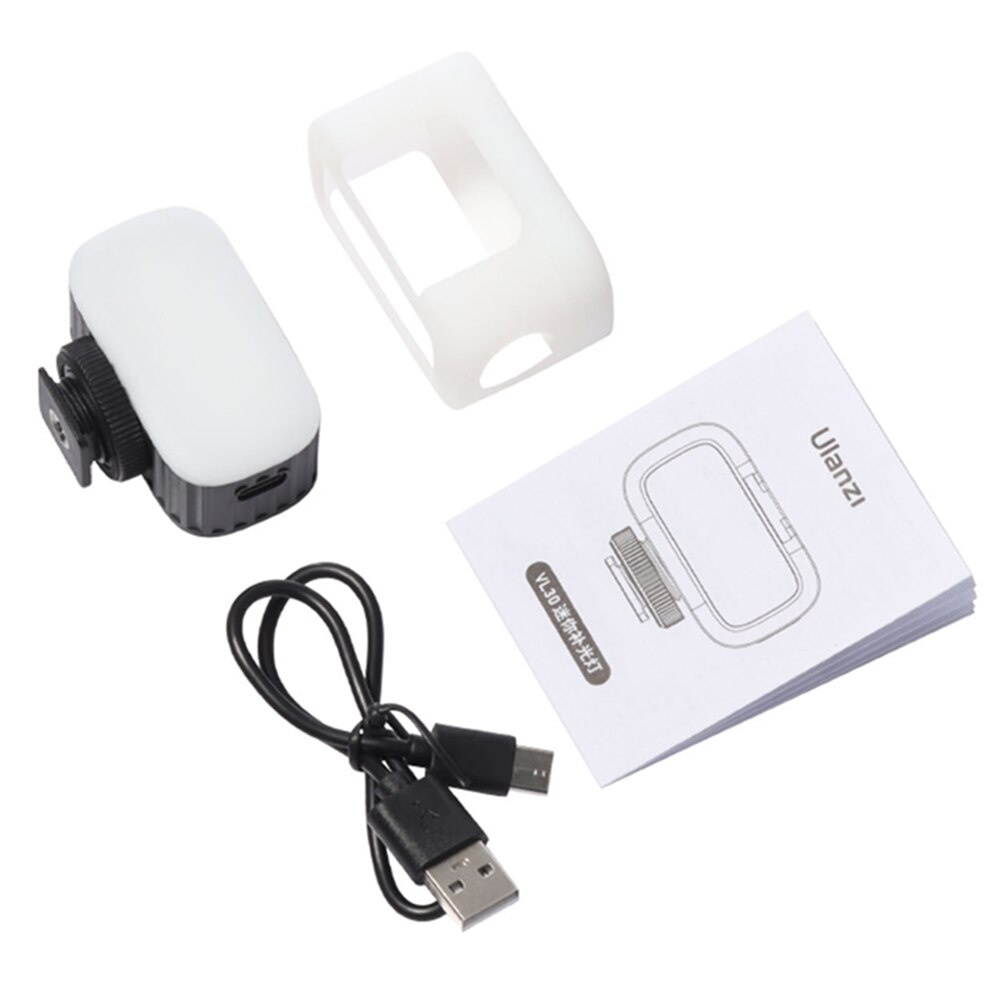 Compact LED Video Fill Light Type C Charging Adjustable Brightness Durable Mini Accessories Photography Props Live Broadcast