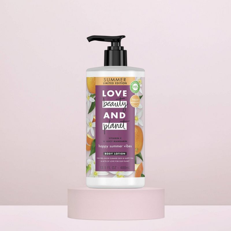 Love Beauty and Planet Happy Summer Vibes Vitamin C and Juicy Mandarin Lotion - 13.5oz