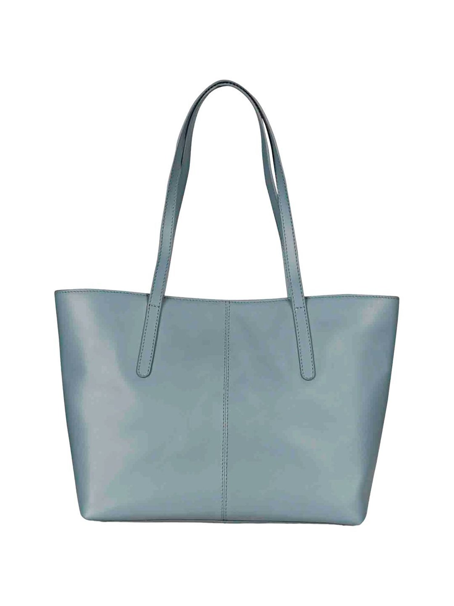 Saint G Blue Solid Medium Handbag