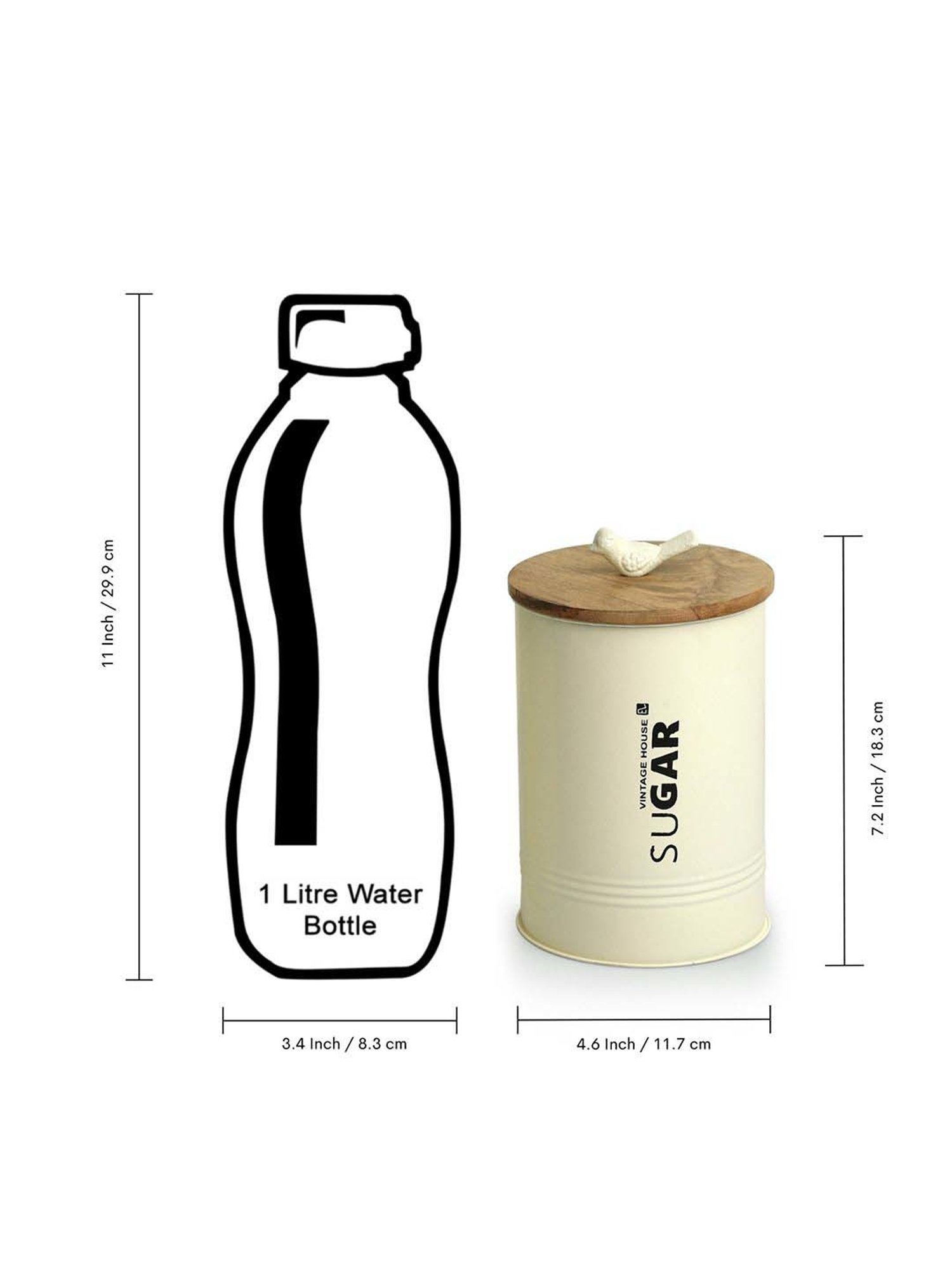 ExclusiveLane Off-White & Light Brown Iron Doves Multi Utility Jars & Containers