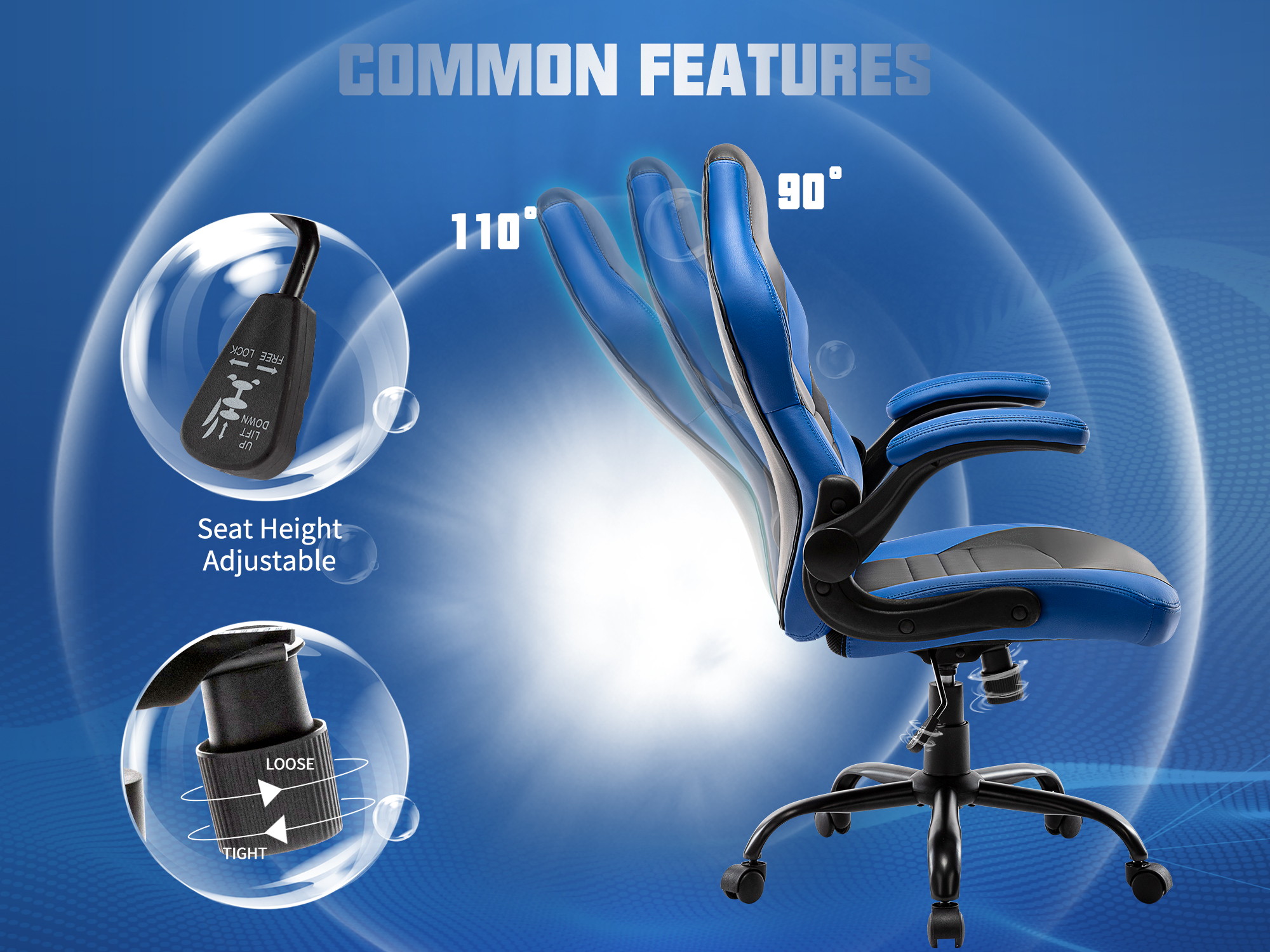 STARSPACE Cost-effective Gaming Chair Durable And Comfortable Ergonomic Adjustable Racing Game Desk Chair