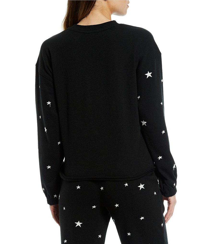 PJ Salvage Embroidered Star French Terry Coordinating Sleep Top
