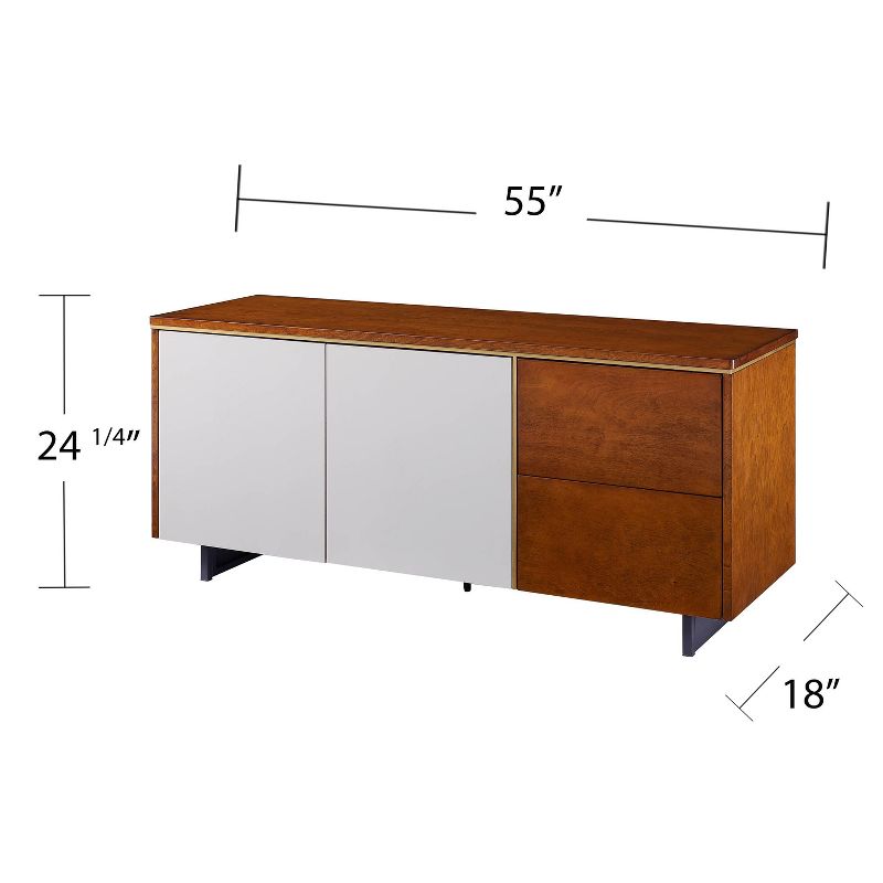 Midhurst Storage TV Stand Brown/White - Holly & Martin