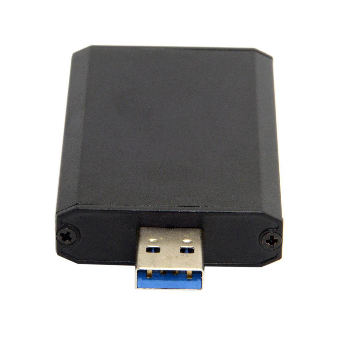 Mini PCI-E mSATA to USB 3.0 External SSD PCBA Conveter Card with Enclosure