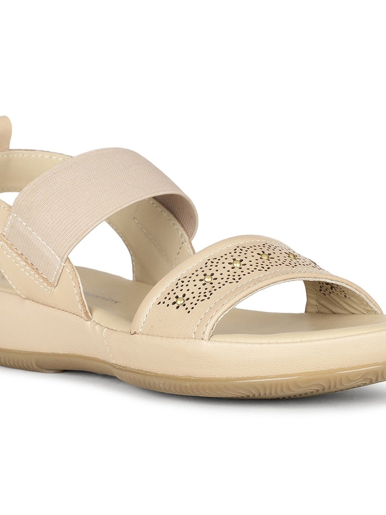 Hush Puppies by Bata Women's CIA Beige Sling Back Sandals