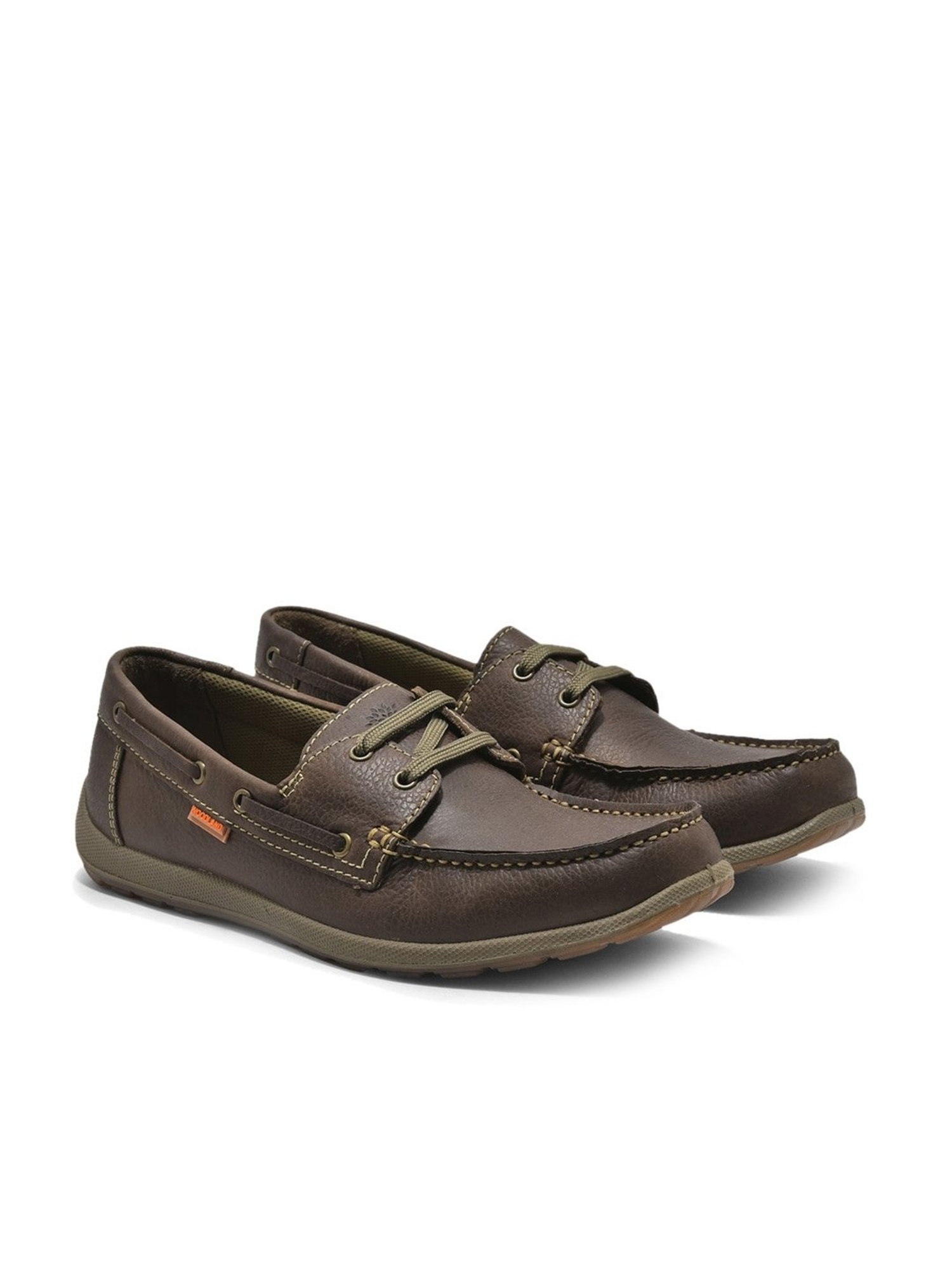 Woodland Men's Brown Boat Shoes