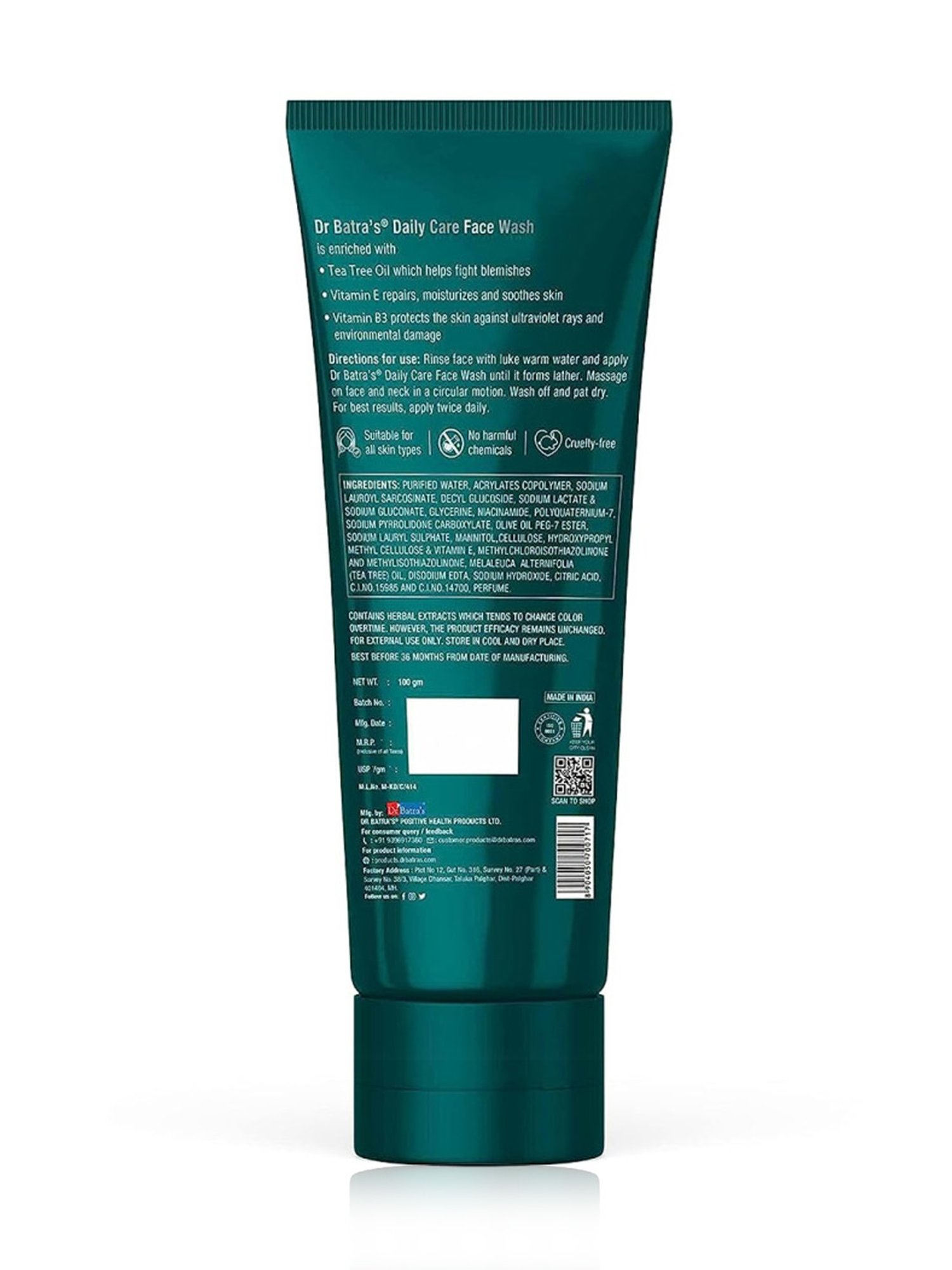 Dr. Batra's Face Wash Daily Care (Pack of 4)