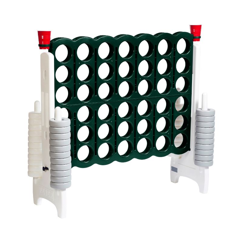 ECR4Kids Jumbo Four-To-Score Giant Game-Indoor/Outdoor 4-In-A-Row Connect - Green and White