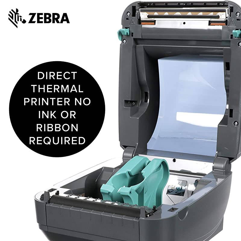 GK420d Direct Thermal Desktop Printer for Labels Receipts Barcodes Tags and Wrist Bands Print Width of 4 in USB and Ethernet Port Connectivity Renewed
