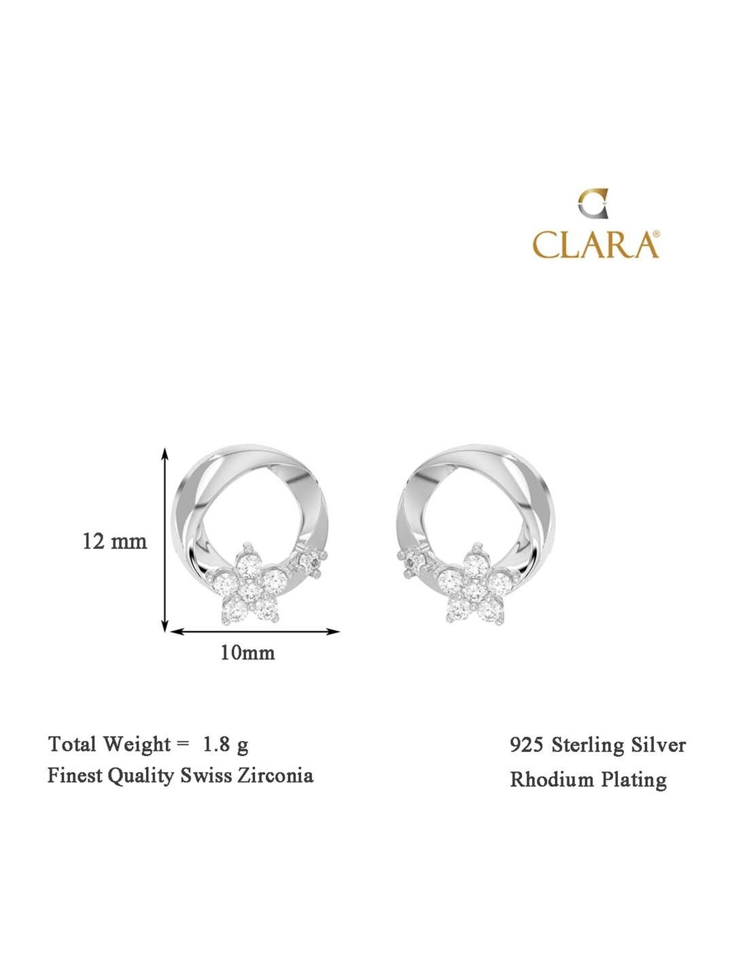 Clara 92.5 Sterling Silver Jules Earrings for Women