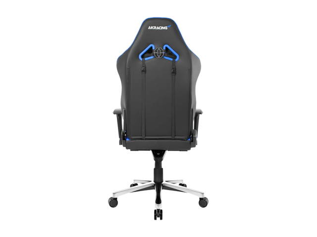 AKRacing Master Series MAX PU Leather Gaming Chair, 4D Adjustable Armrests, 180 Degrees Recline - Black/Blue (AK-MAX-BK/BL)