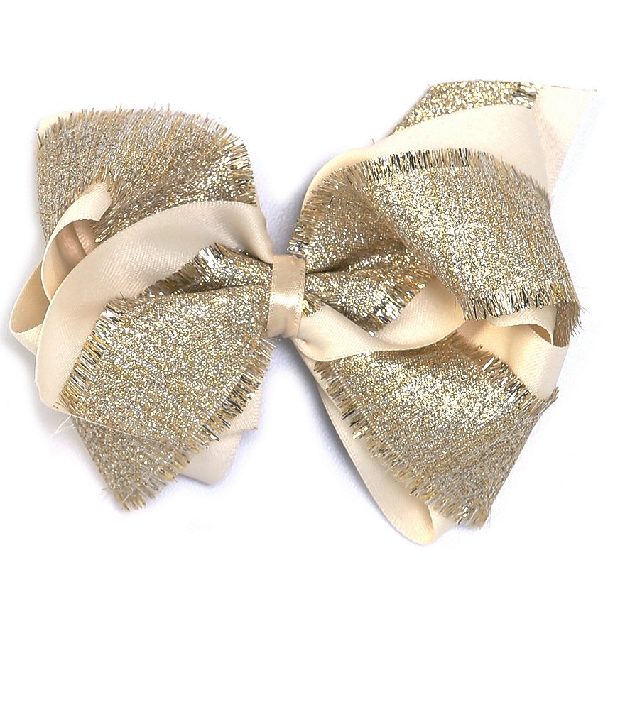 Edgehill Collection Little Girls Sparkle Satin Bow Wrap Headband