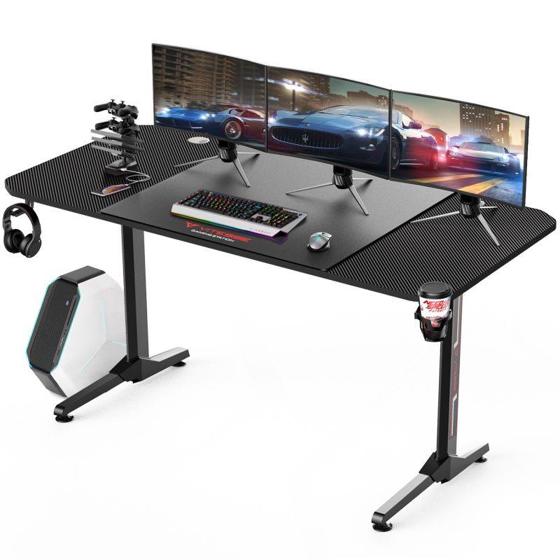 RESPAWN 3000 Gaming Computer Desk - Ergonomic Height Adjustable Gaming Desk, in Blue (RSP-3000-BLU)
