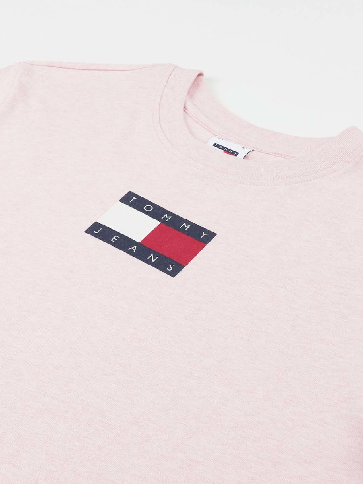 TOMMY HILFIGER Pink Cotton Logo Print T-Shirt